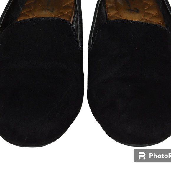 Seven7 Black Crushed Velvet Slip On Flats Size 9 - Picture 3 of 9